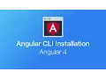 Angular 4 - Installation of the Angular CLI