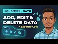 How to Insert Update Delete Data in SQL Using Toolbar SQL Series Day 8