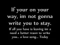 Sara Bareilles Love Song Lyrics