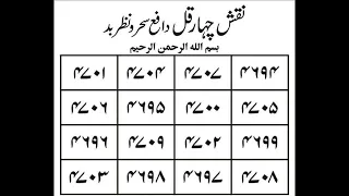 جادو جنات اور نظر بد کو ختم کرنے کا نقش 