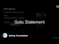 GOTO statement Computer Science Lecture Sabaq pk
