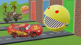 Choose The Right Door With Tires Disney Pixar Cars Vs Pacman