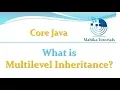 Core Java 41 - What is Multilevel Inheritance