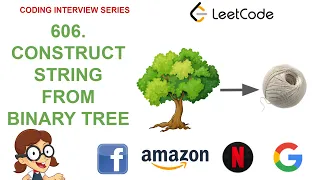 Construct String from Binary Tree Leetcode 606 Amazon Google Facebook interview question