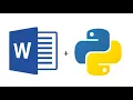 Reading and Writing MS Word file in python - docx python