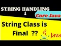 String class is final in Java Introducing String class in string handling tutorials Learn core