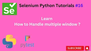16 Handle multiple window Selenium Python