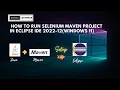 How to create selenium maven project in eclipse JDK19 Windows 11 Selenium4 Maven