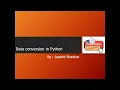 19 Date conversion in python