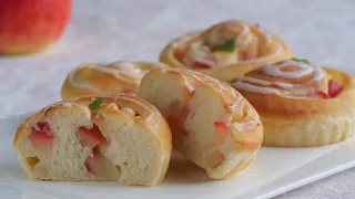 【ふわふわ林檎パン♡甘酸っぱい林檎たっぷり!】Soft & Fluffy Apple Bread
