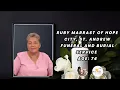 Ruby Marrast of Hope City St Andrew Funeral and Burial Service
