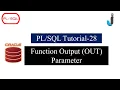 Oracle Tutorial 28 - Function Output OUT Parameter in PLSQL with Example Javainhand