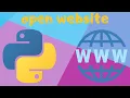 how to open a website using python webbrowser