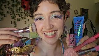 ASMR GRWM While I Answer Your Questions About Me 🤗 (get to know me, whispered, makeup tapping, q&a)