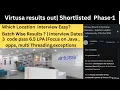 virtusa live interview Experience Software Development role Questions and answers location
