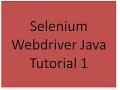 Selenium Webdriver Java Tutorial 1