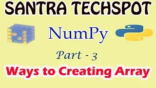 NumPy Tutorial in Tamil Different Array Creation Python for Data Science