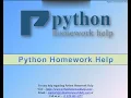 Python Homework Help