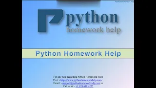 Python Homework Help