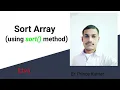 sort array using for loop in Java