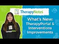 What s New TherapyPortal Interventions Improvements