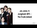 Jin, Jimin, V, \u0026 Jungkook BTS - The Truth Untold (Lirik Lagu Terjemahan Bahasa Indonesia)