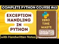 Exception Handling in Python with Notes Python Tutorial -
