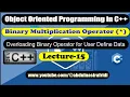 Lecture-15 Multiply with Style Binary Operator Overloading Demystified in Pashtoo