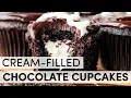 Cream-Filled Chocolate Cupcakes Sally s Baking