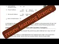 Renew learning license again