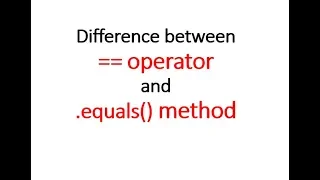 Difference between operator equals method in Java - Hindi
