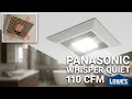 Panasonic Exhaust Fan Review and Installation 110 CFM 50-80-110 CFM LED FV-0511VFL1