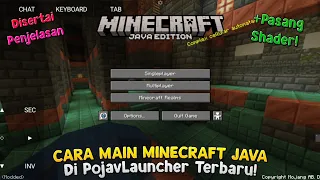 cara bermain minecraft java android terbaru 2025 no lag via pojavlauncher dengan shader 