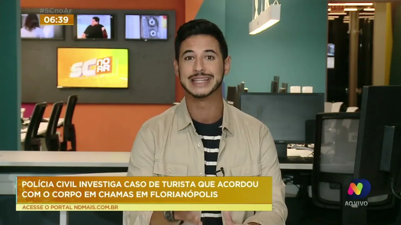 Polícia Civil investiga caso de turista que acordou com o corpo em chamas em Florianópolis