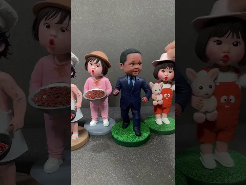 These handmade clay kids are too cute to ignore.