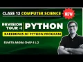 Barebones of Python Program Python revision Tour Class 12 Computer Science Python Class 12