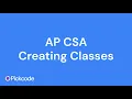 AP CSA Unit 3 Creating Classes 2025-2026