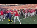 Ohio State-Michigan fight Jack Sawyer rips throws Michigan flag