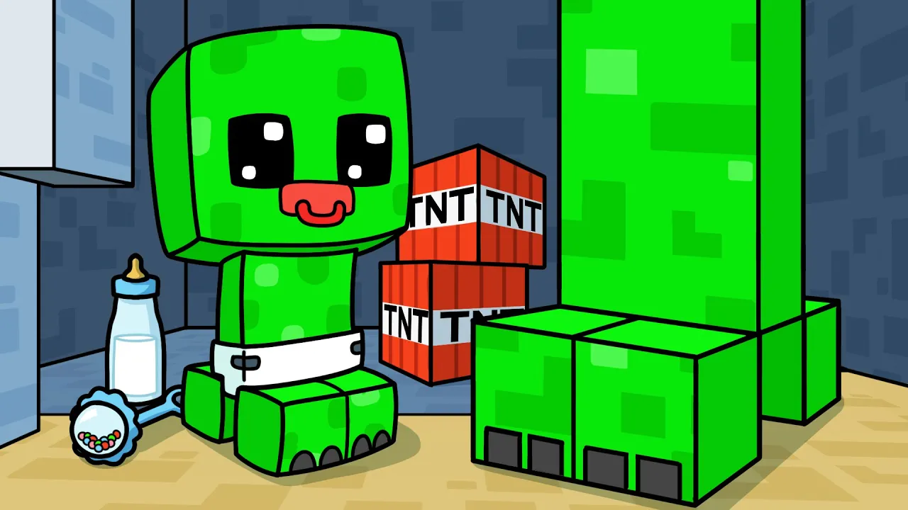 LIFE of a Minecraft CREEPER... (Cartoon Animation)