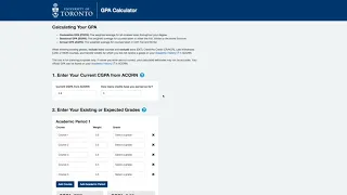 U of T GPA Calculator