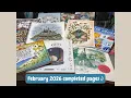 February 2026 completed pages Adult Colouring