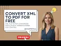 Convert XML to PDF For Free - XML File to PDF Conversion with Layout Margin Paper Size Control
