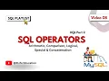 SQL Operators Explained Arithmetic Logical Comparison Operators DQL Part 2 LEC 8