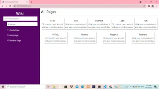 CS50 Project 1 - Wiki Web Programming with Python and JavaScript