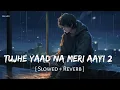 Tujhe Yaad Na Meri Aayi 2 ( Slowed + Reverb ) | B Praak , Jaani | Lofi | Presented By SRJ LOFI