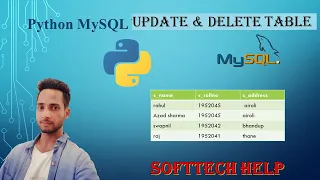 Python MySQL Update delete statement how to update delete table data in mysql using python