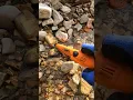 Gold Rush in River with Metal Detector