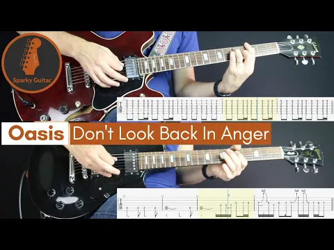 Download MP3 Don't Look Back In Anger - Oasis - Learn to Play! (Guitar Cover \u0026 Tab)