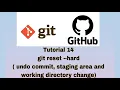 Git and GitHub Tutorial 14 git reset -