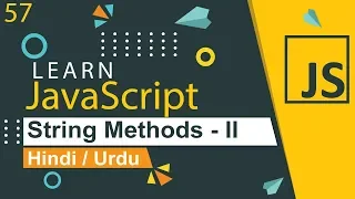 JavaScript String Methods - II Tutorial in Hindi Urdu